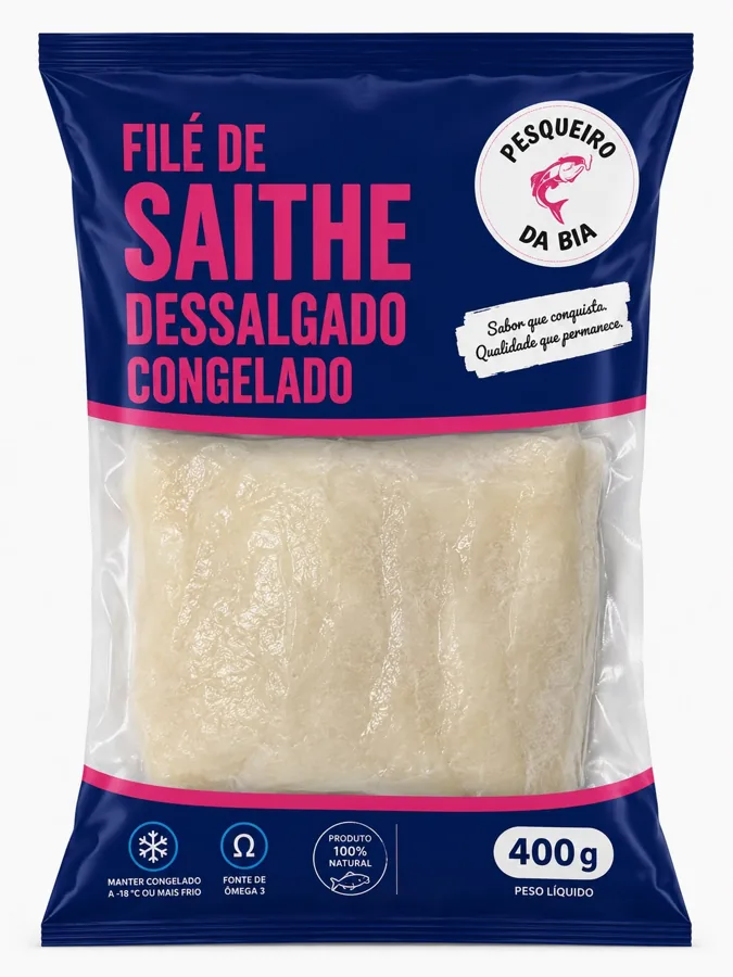 Filé de Saithe Dessalgado (tipo bacalhau)